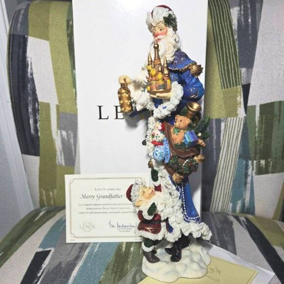 Lenox Pencil Santa 2006 Merry Grandfather Frost Original Box & COA Xmas Decor #C